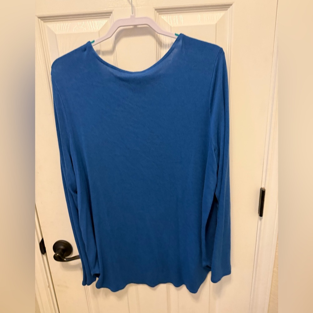 Old Navy Vibrant Blue Long Sleeve Top - Picture 2 of 4